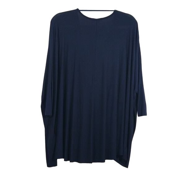 A Silence + Noise Women's Navy Blue Twist Front Oversized Top Shirt Tunic XS - Picture 7 of 13